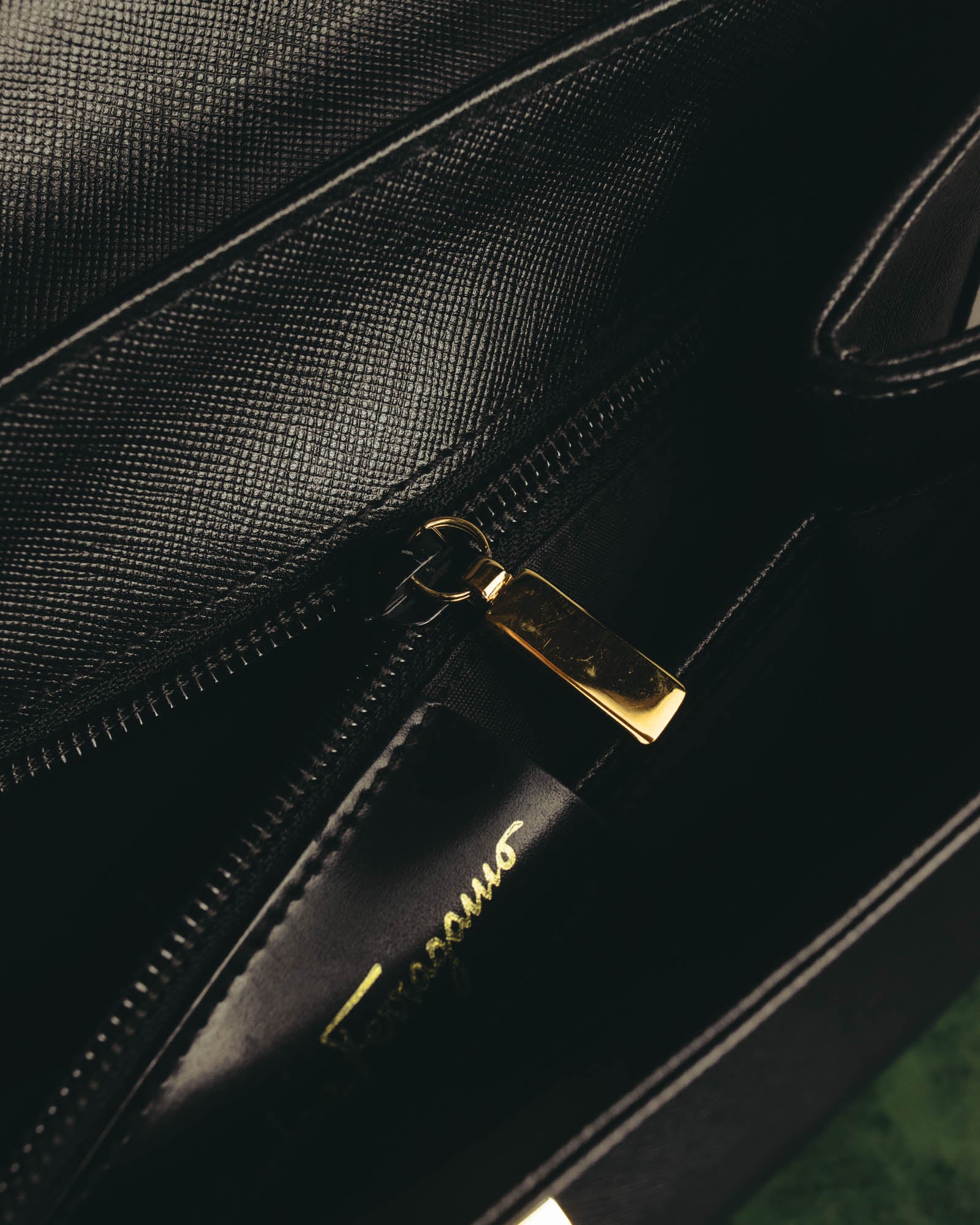 "Salvatore Ferragamo" 90's-00's Structured gancini leather top handle bag