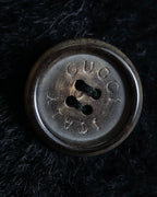 "GUCCI" 80's Gold button design brushed wool long chester coat