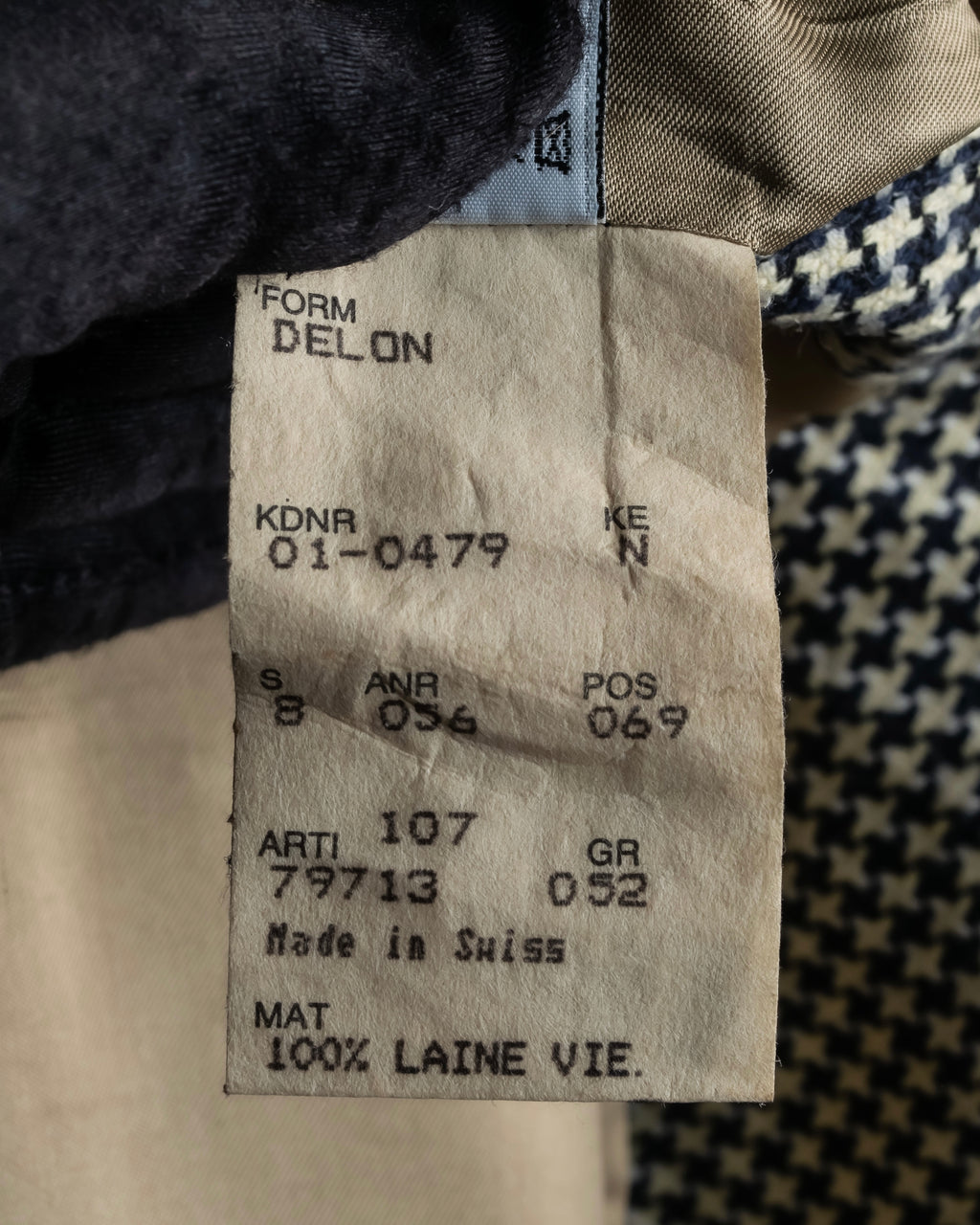 "HUGO BOSS" Houndstooth structured shoulder line tailored jacket