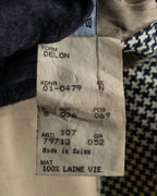 "HUGO BOSS" Houndstooth structured shoulder line tailored jacket