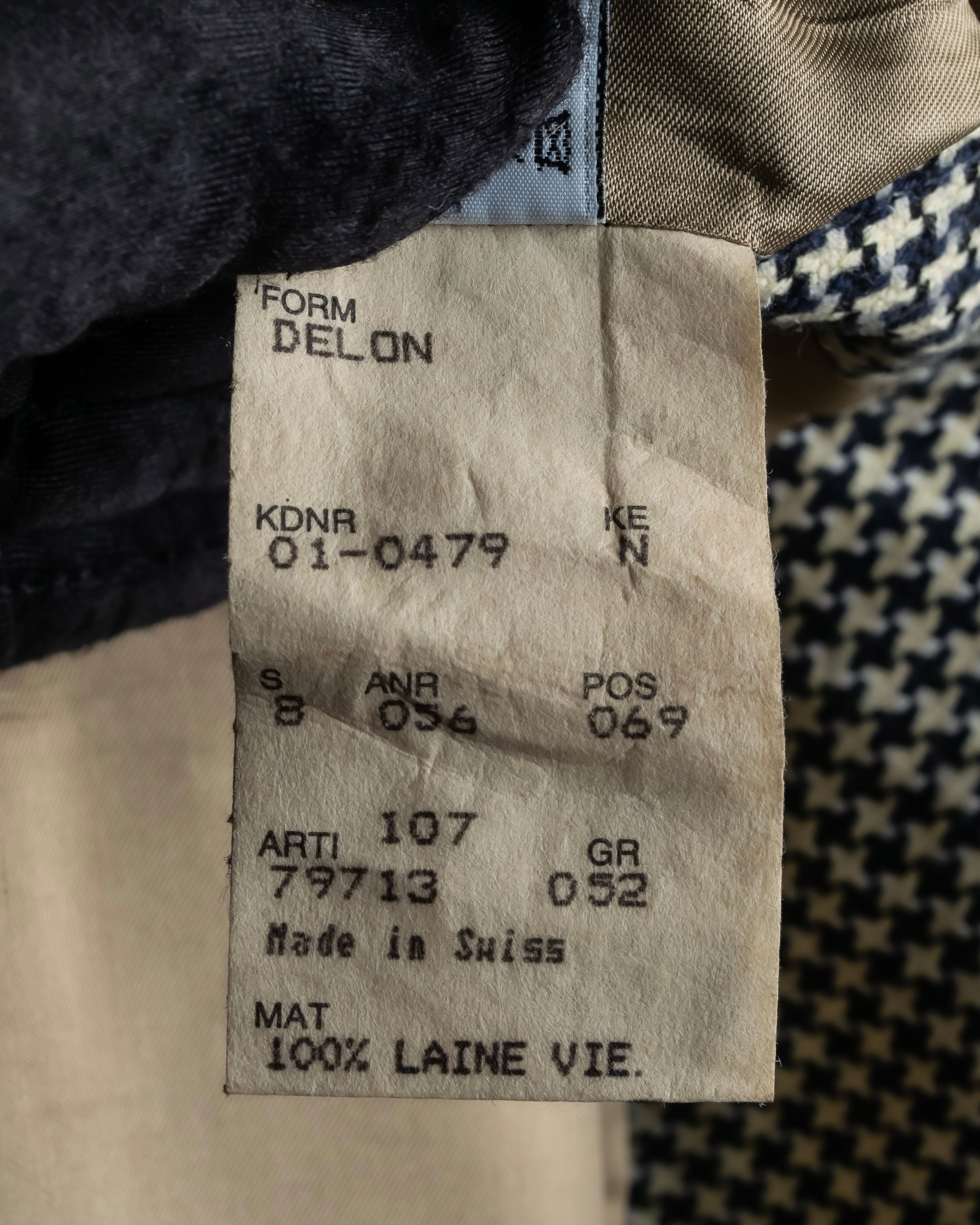 "HUGO BOSS" Houndstooth structured shoulder line tailored jacket