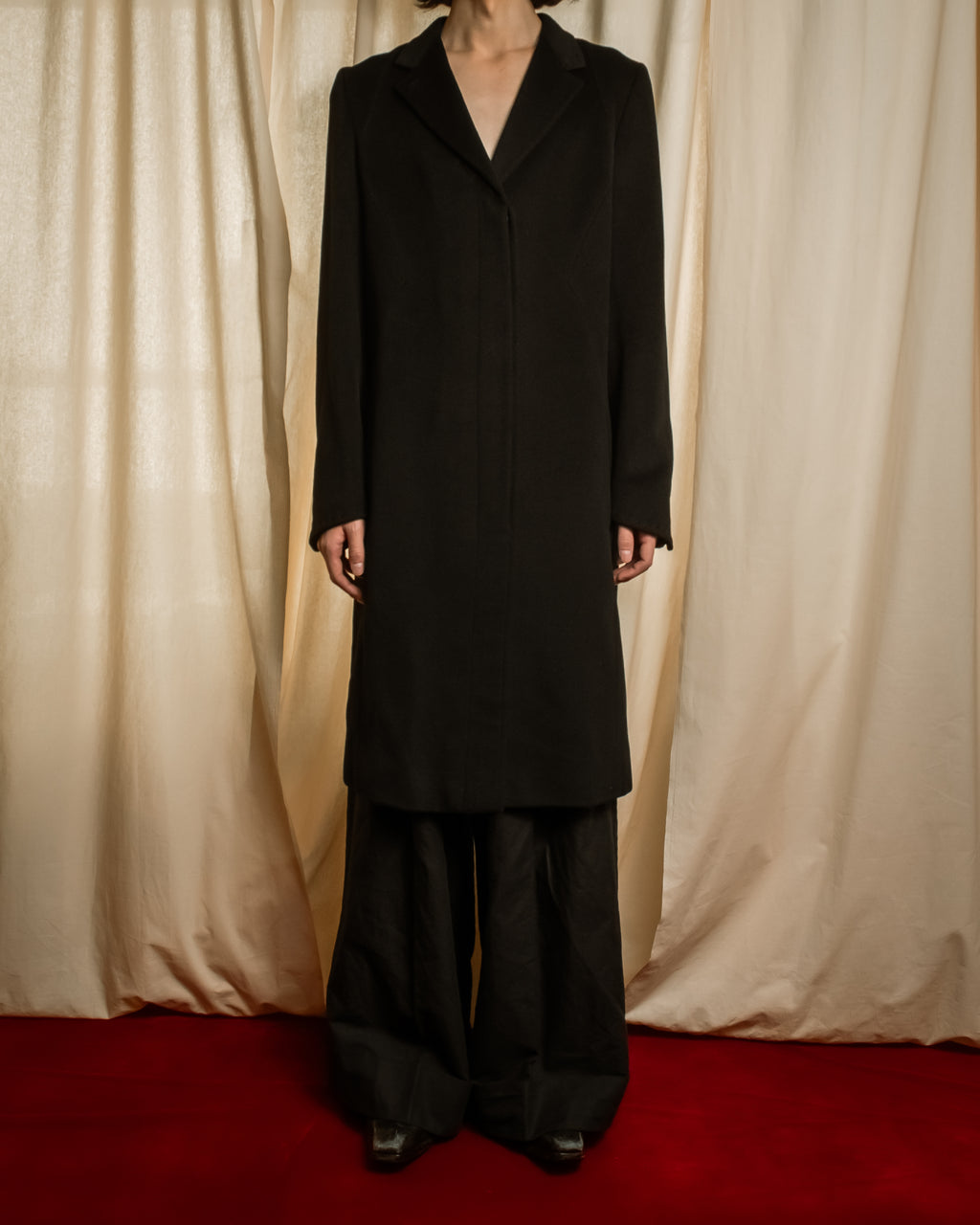"FENDI" 00's-10's Karl Lagerfeld design shaped long coat