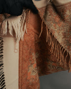 “Christian Dior“ 80’s-90’s Floral jacquard fringed stole