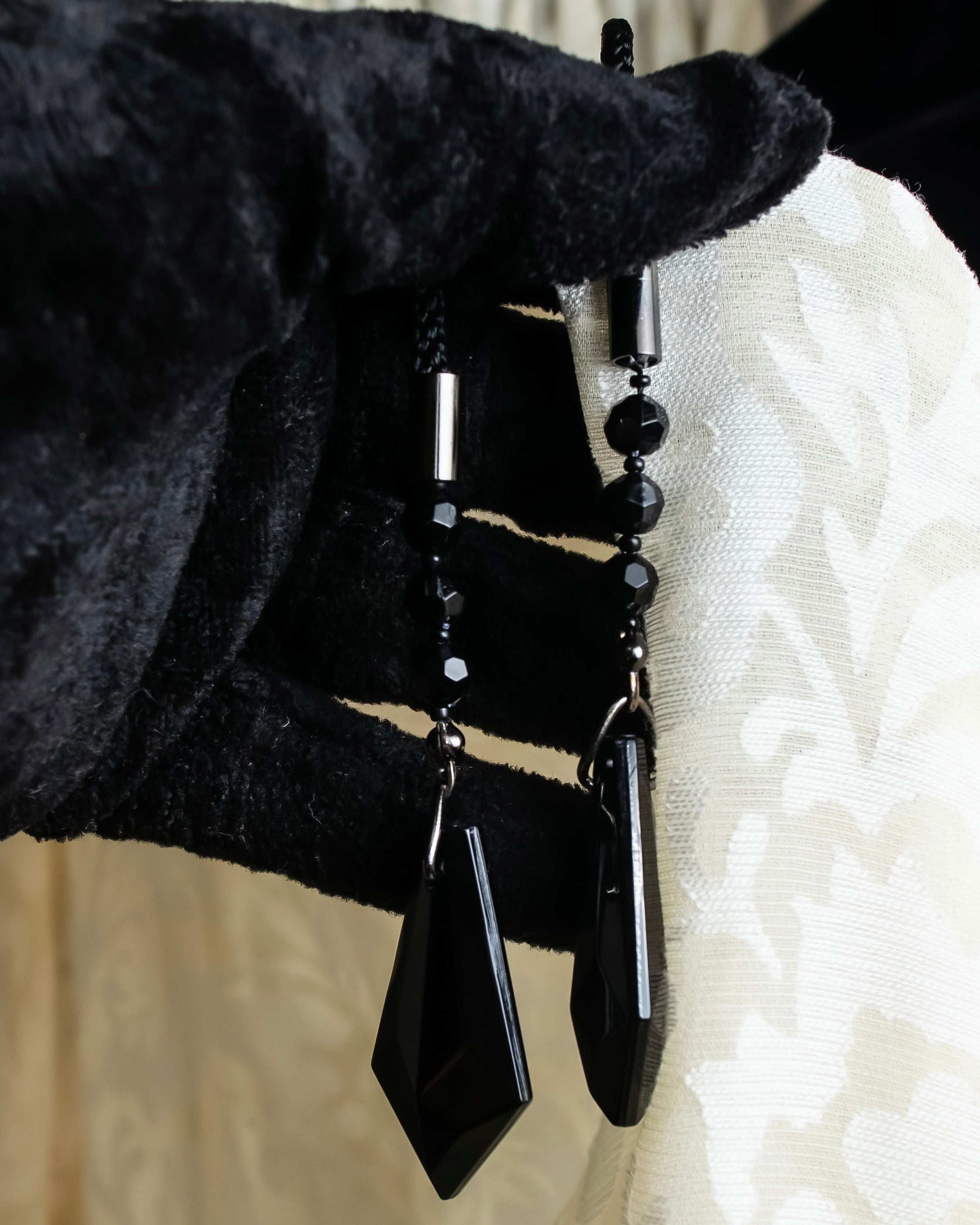 "Christian Dior" Jacquard balloon sleeve dress pullover