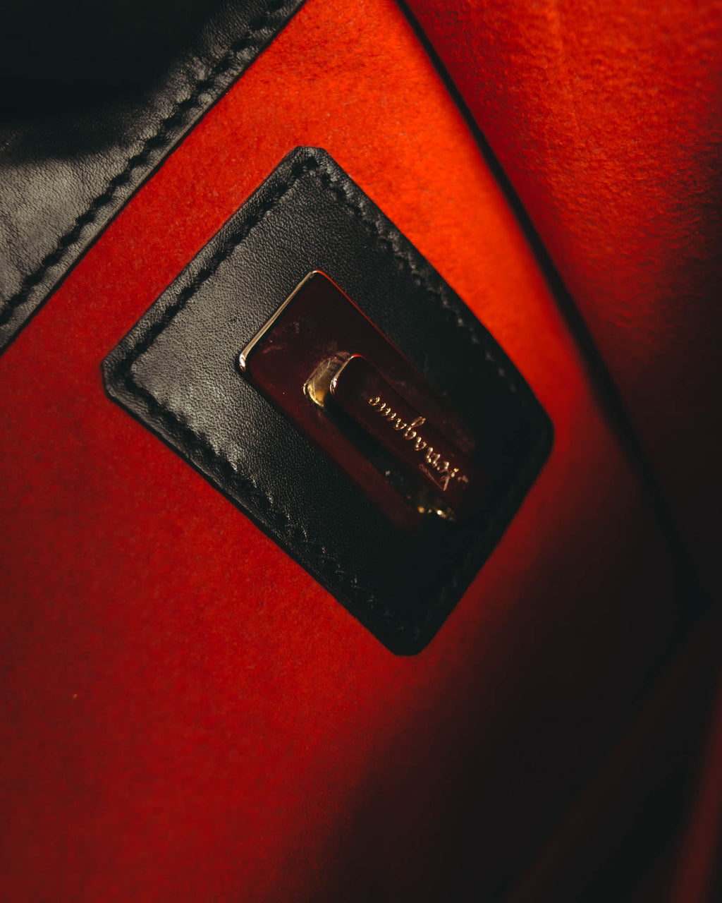 "Salvatore Ferragamo" 90's-00's Woven leather shoulder handbag