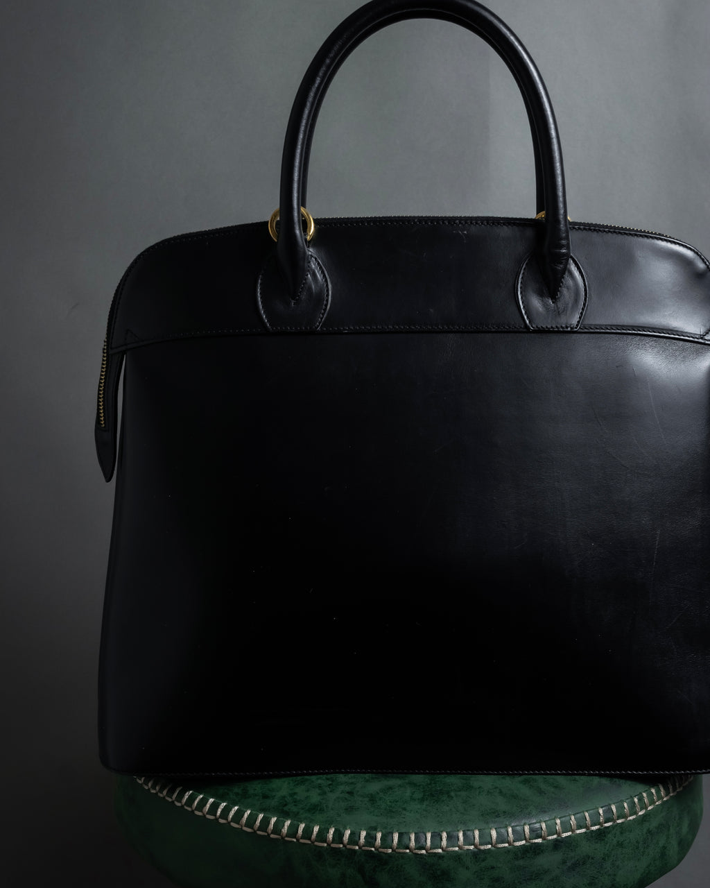 "Salvatore Ferragamo" 90's Animal motif studs design leather bag