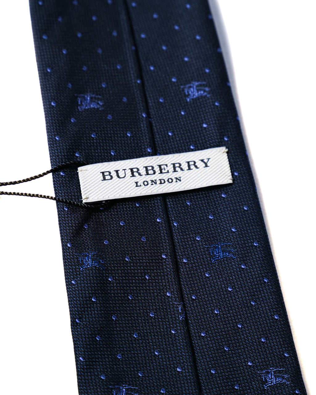 BURBERRY/ Horse Logo and Dot Designed Tie Navy