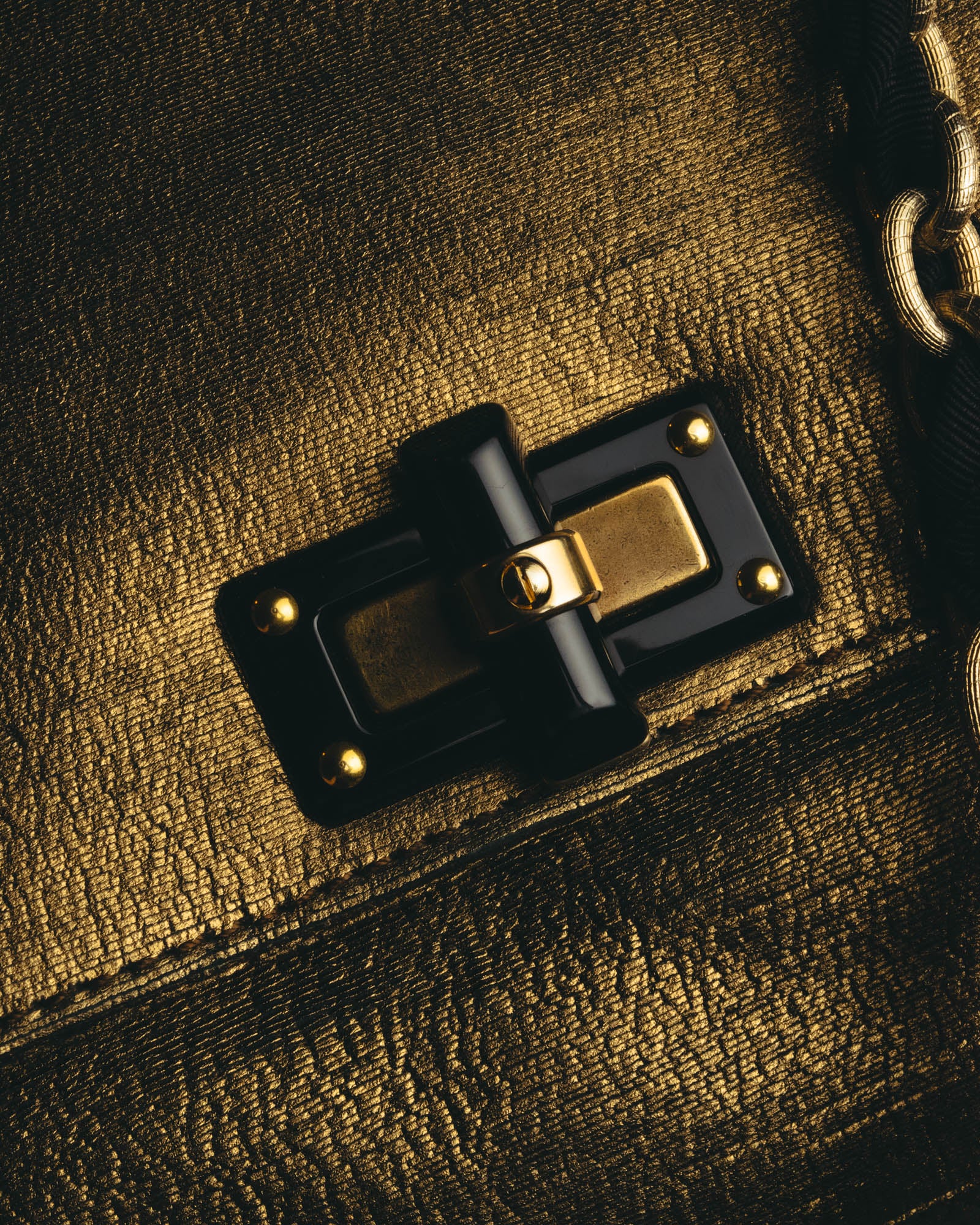 “LANVIN” 2008-2015 Metallic Happy shoulder bag