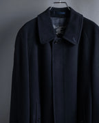 "BURBERRYS" High density wool stand collar coat