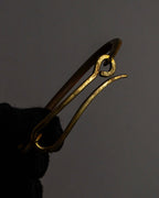 "STUDEBAKER" S-hook curved design gold brass bracelet