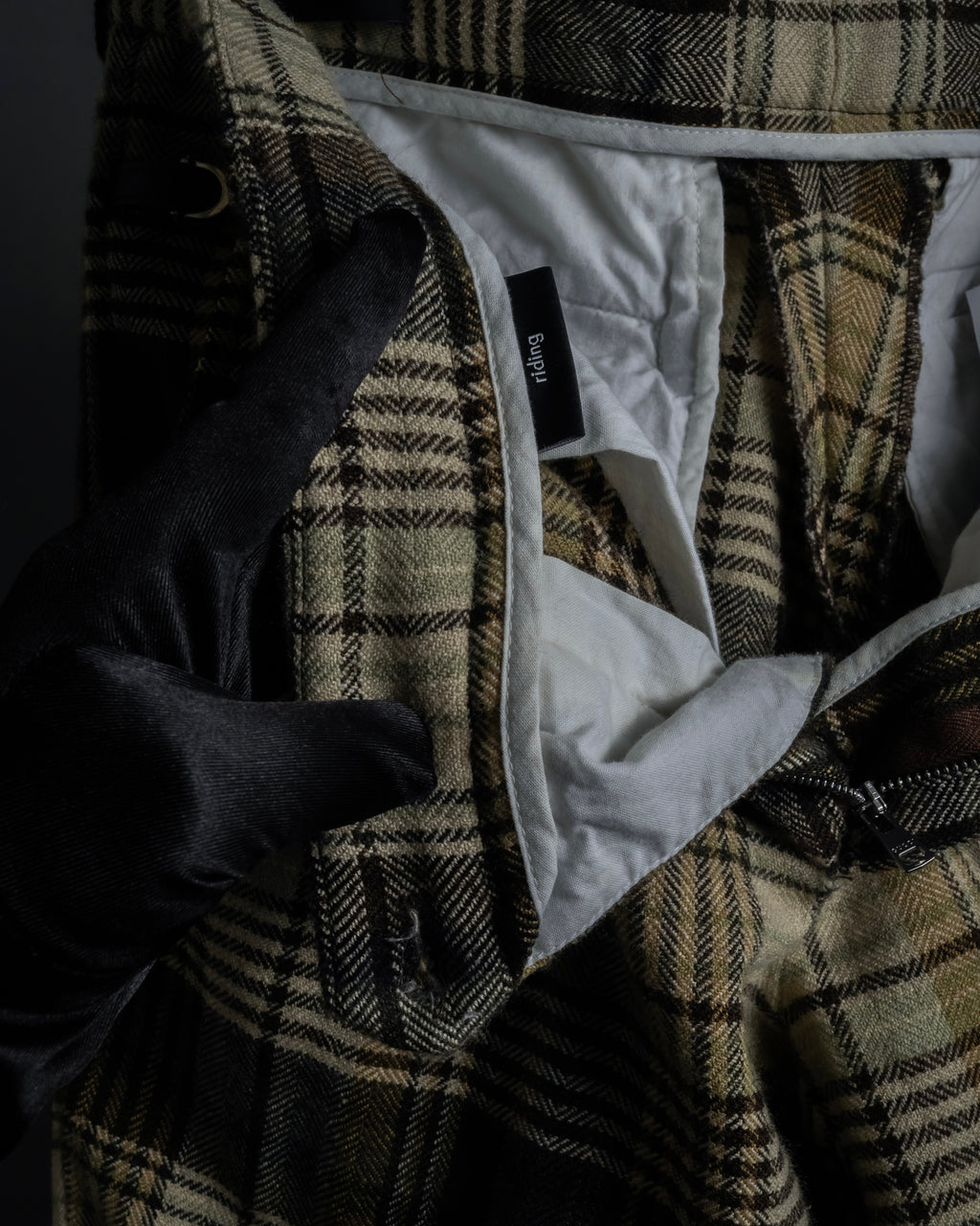 "GUCCI" Brushed check pattern tapered pants