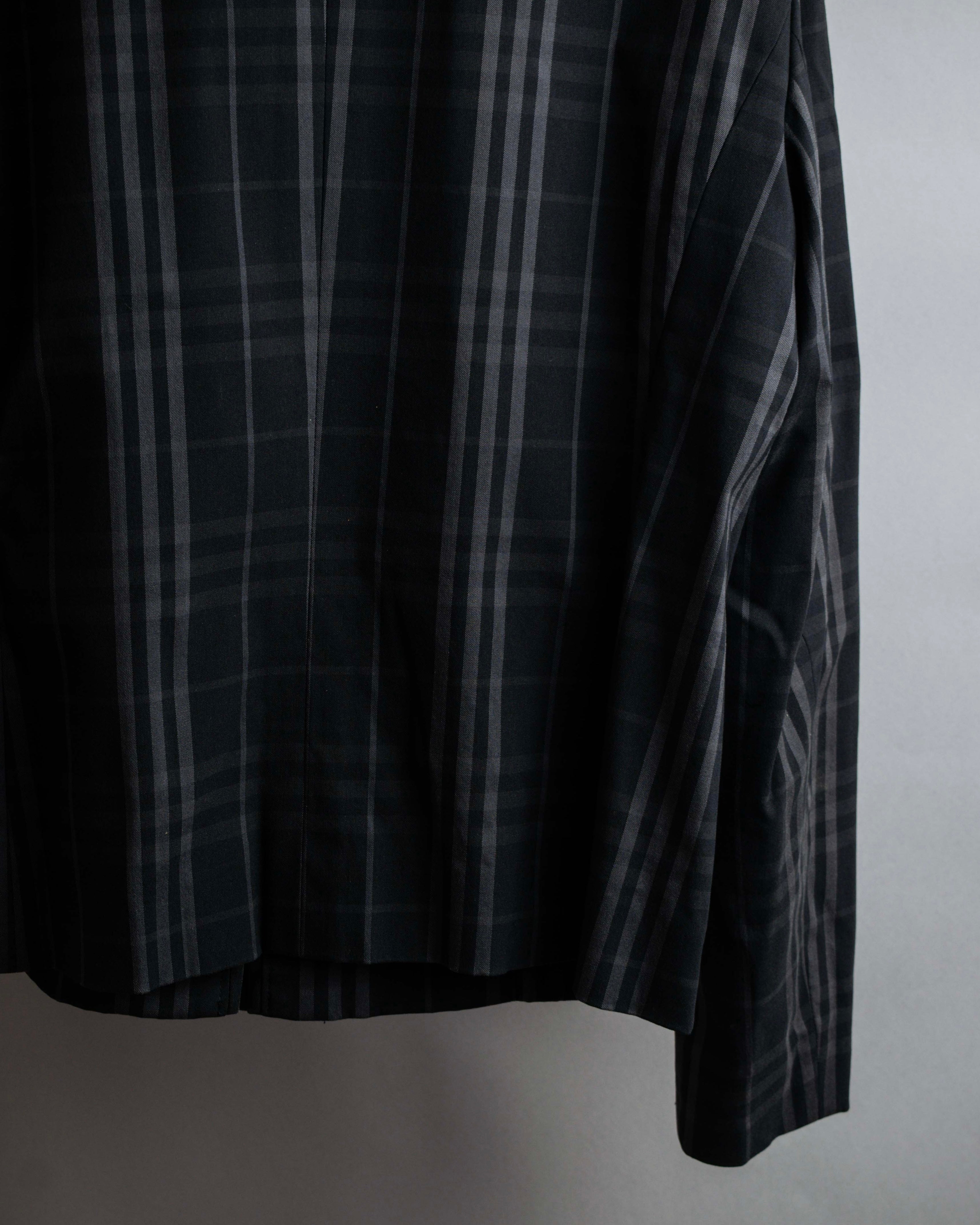 "BURBERRY" Combination leather design check pattern one-shoulder bag