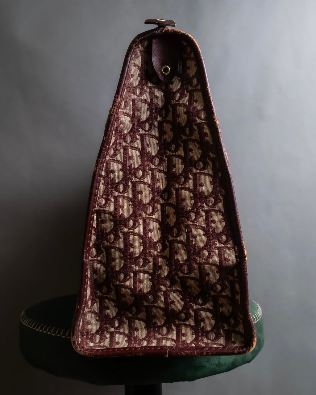 "Christian Dior" Trotter monogram jacquard boston bag