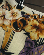 "CELINE" 90's-00's Floral printed cotton scarf