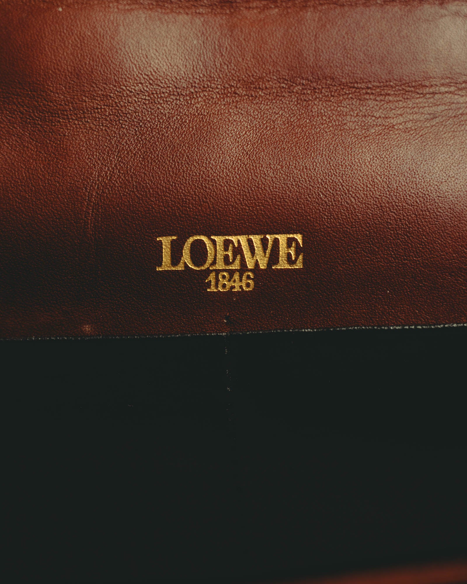 -SPECIAL- “LOEWE” 80’s-90’s embossed anagram suede shoulder bag