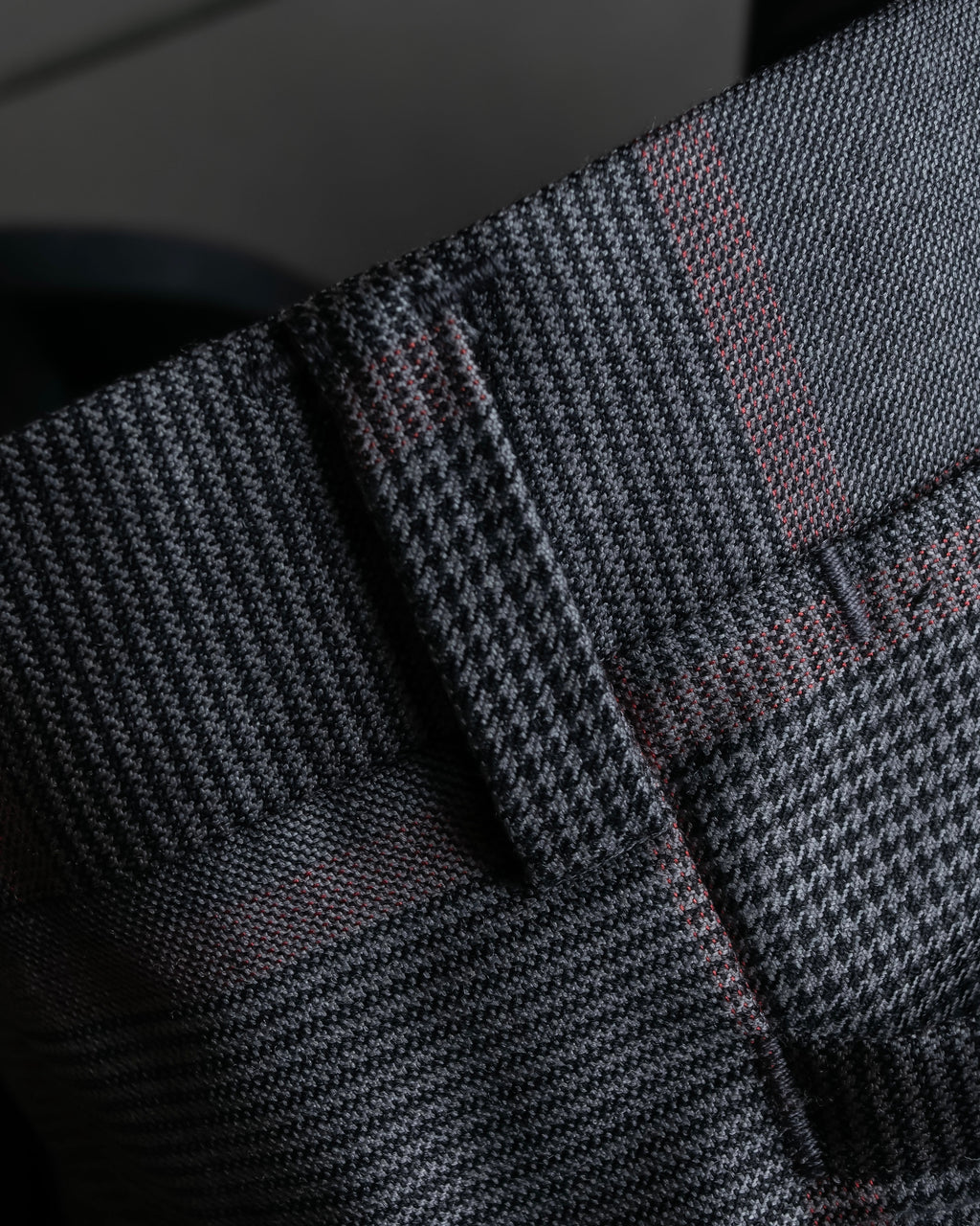 "GUCCI" Glen plaid wool wide tapered slacks