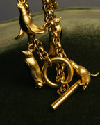 "Salvatore Ferragamo" 80's-90's Playful winter charm bracelet