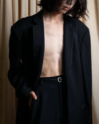 "GIORGIO ARMANI" Beautiful drape navy wool set up