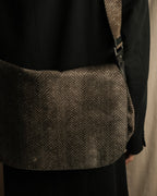 "JIL SANDER" Large flap design Harako leather shoulder bag