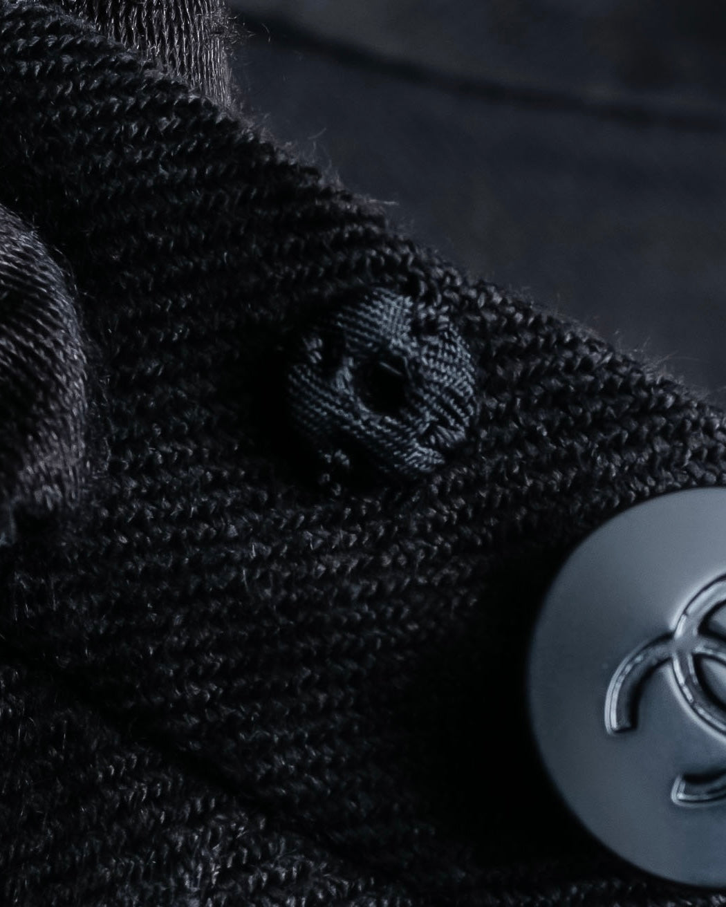 "CHANEL" Back button design flared maxi skirt