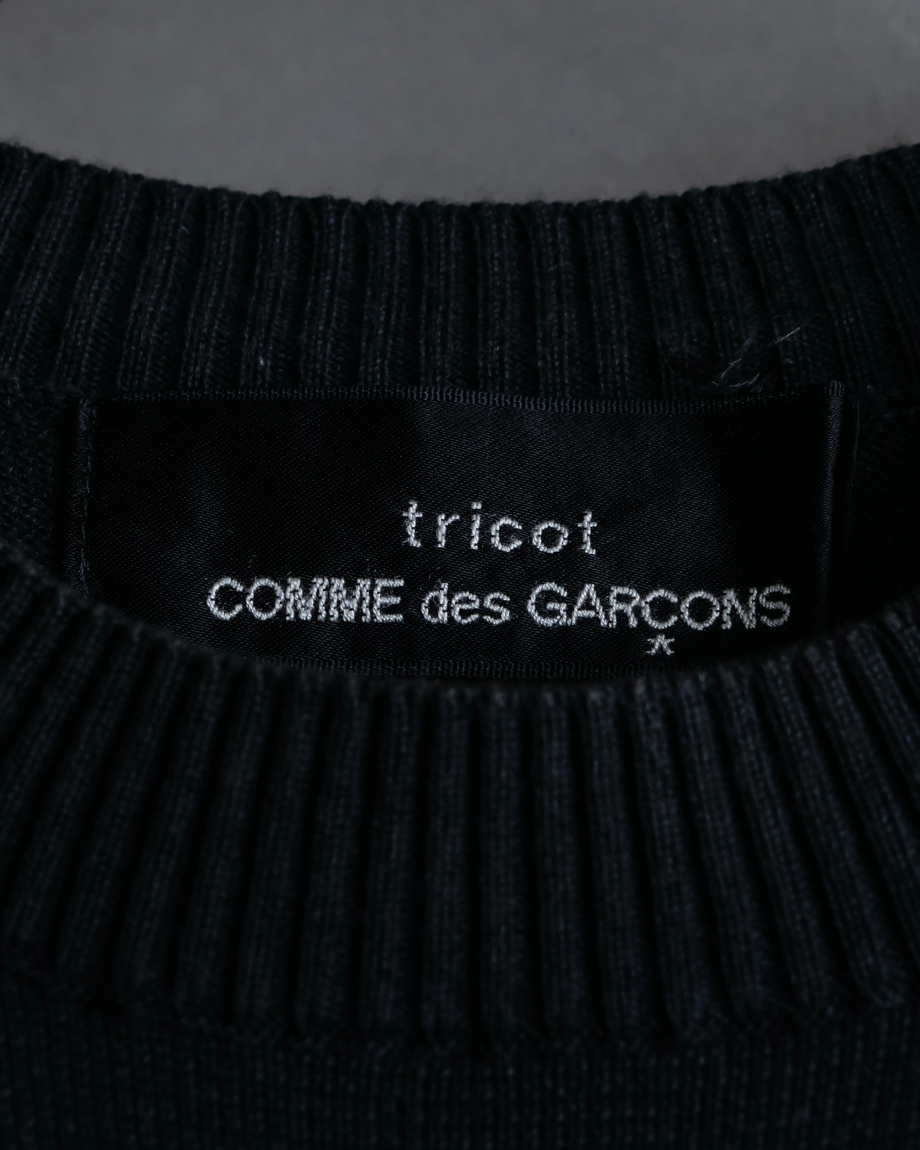 "tricot COMME des GARCONS" Wraparound dogging knit T shirt
