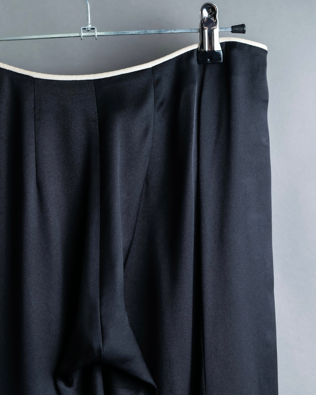 “CHANEL” Designed hem silk flare pants