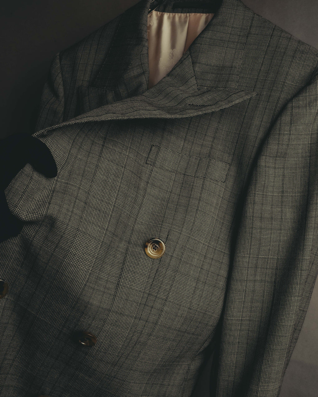 -SPECIAL- “GUCCI” 2019-2021 Glen check double-breasted wool suit