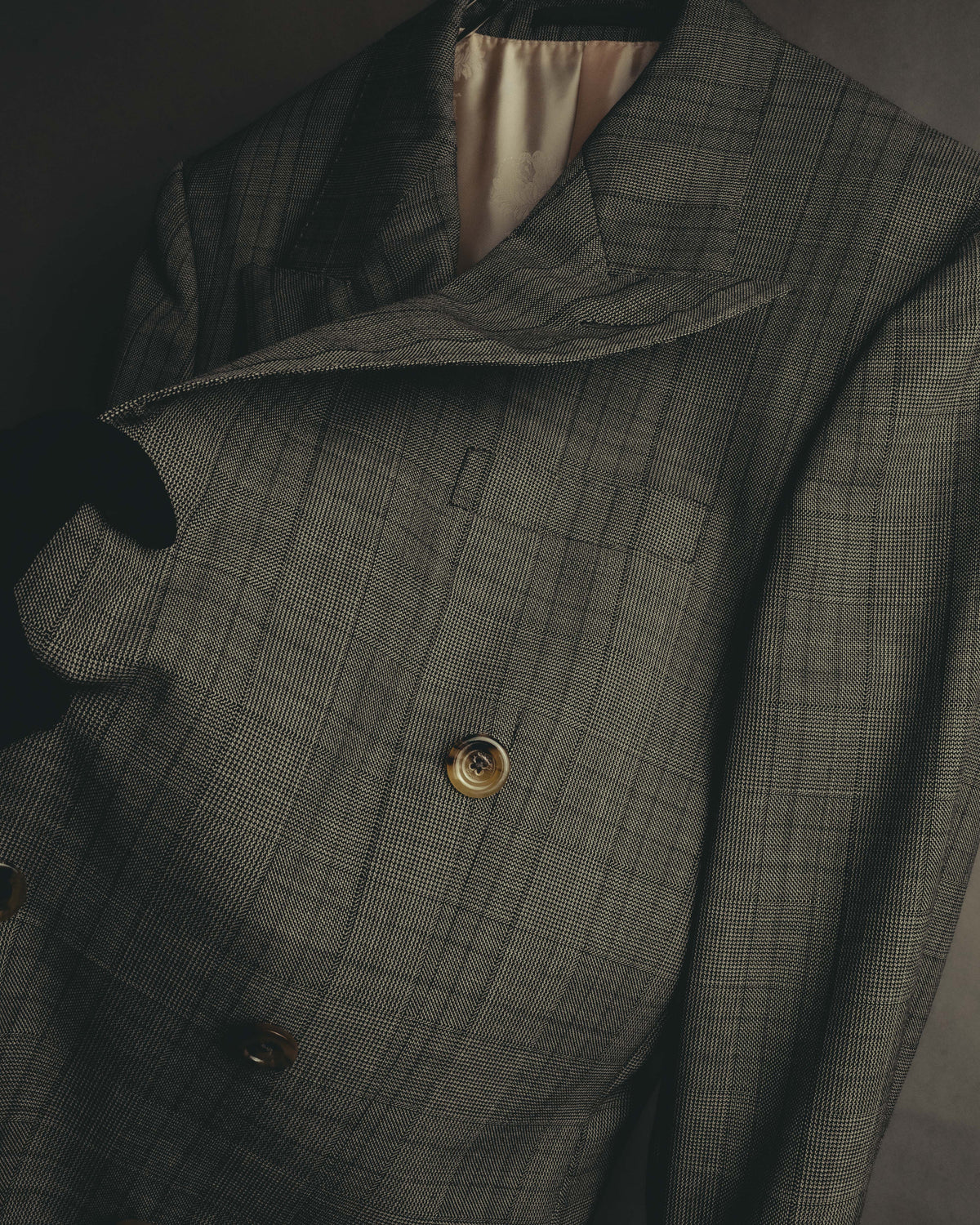-SPECIAL- “GUCCI” 2019-2021 Glen check double-breasted wool suit