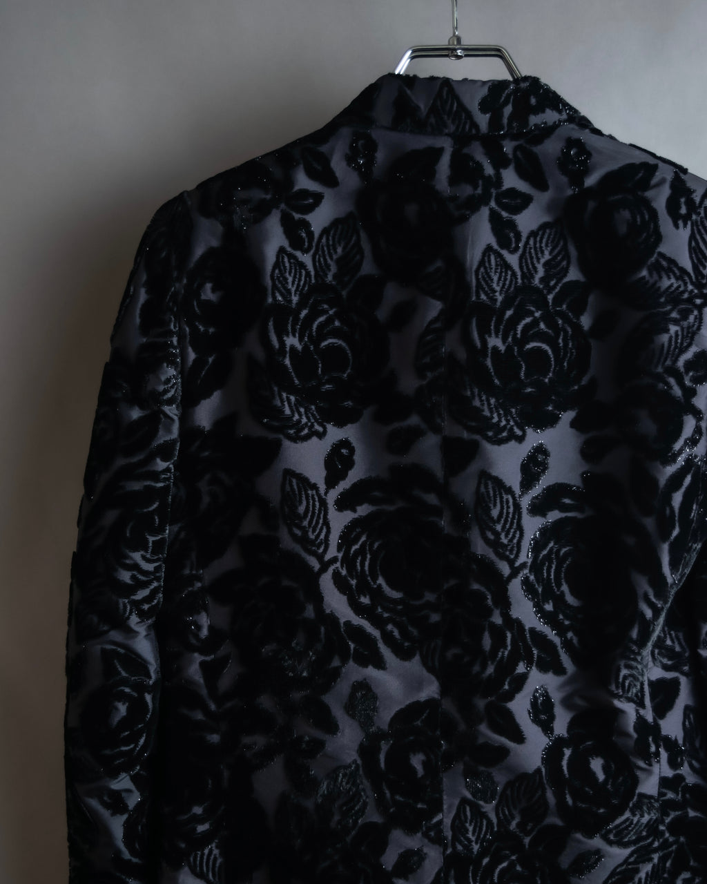 "GUCCI" Floral patterned lamé tailored jacket"