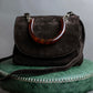 "BOTTEGA VENETA" Suede look tortoiseshell handle 2way bag