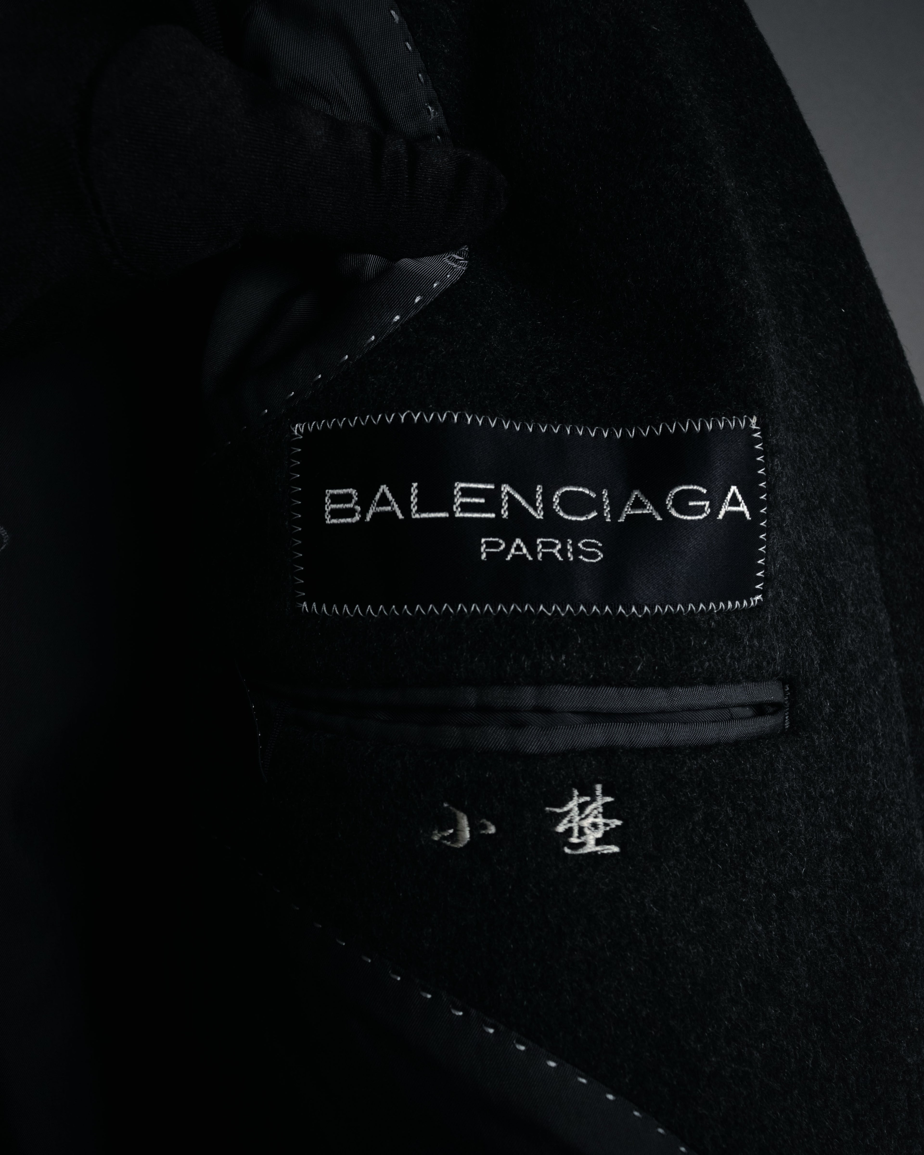 “BALENCIAGA PARIS” 90’s Cashmere blend chesterfield coat