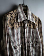 "GUCCI" Floral and checkered western shirt