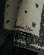 “Christian Dior” 80’s-90’s Cotton paisley border scarf