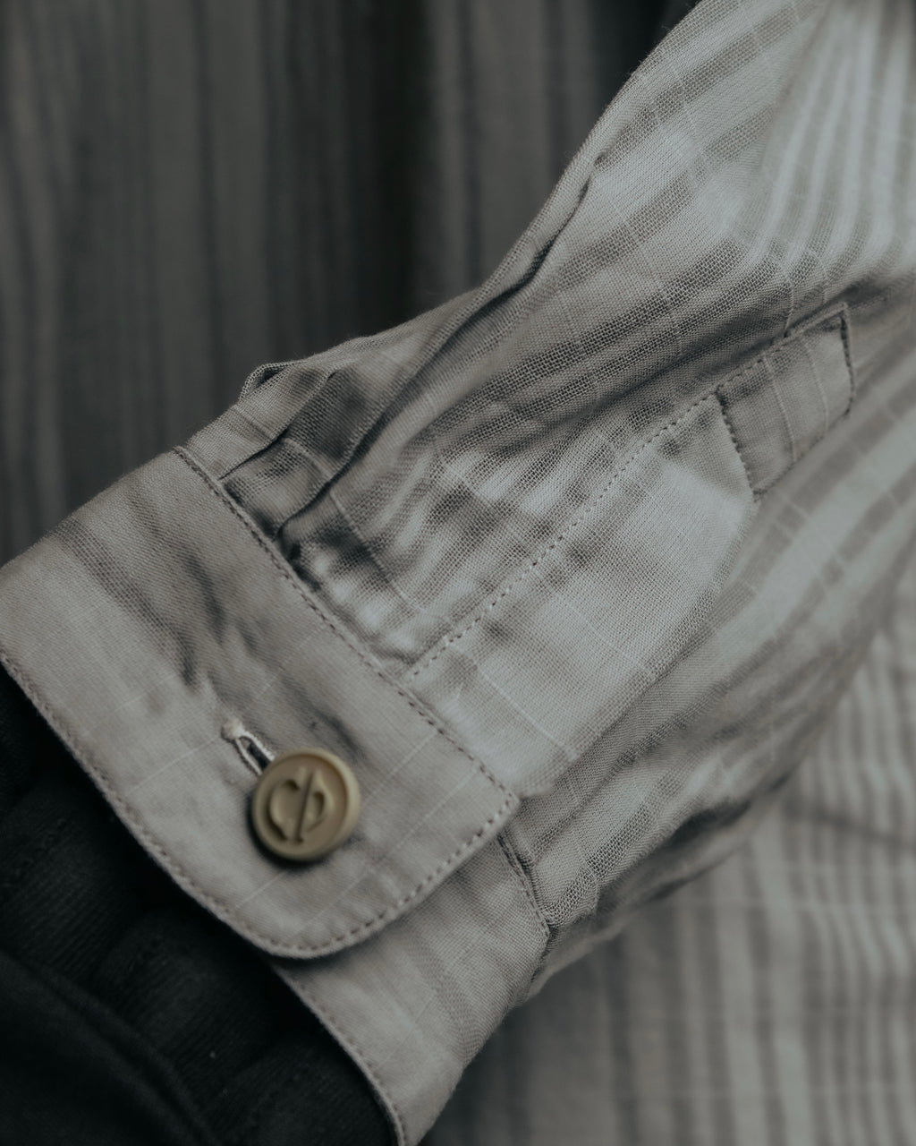 “Christian Dior” 80’s-90’s Sheer check open collar shirt