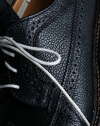 "THOM BROWNE" Wingtip design rubber sole leather shoes