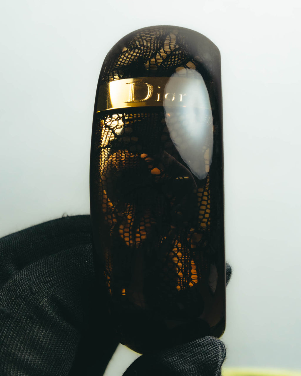 “Dior” 2002-2010 Lace embedded lucite bangle