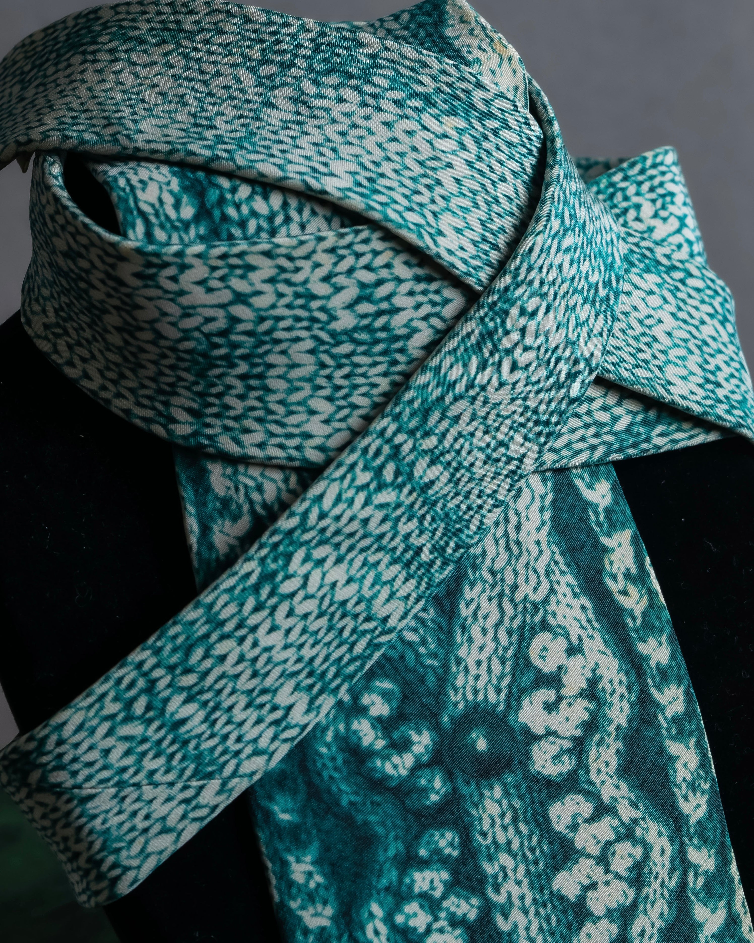 "JEAN PAUL GAULTIER" Trompe l'oeil design silk neck tie