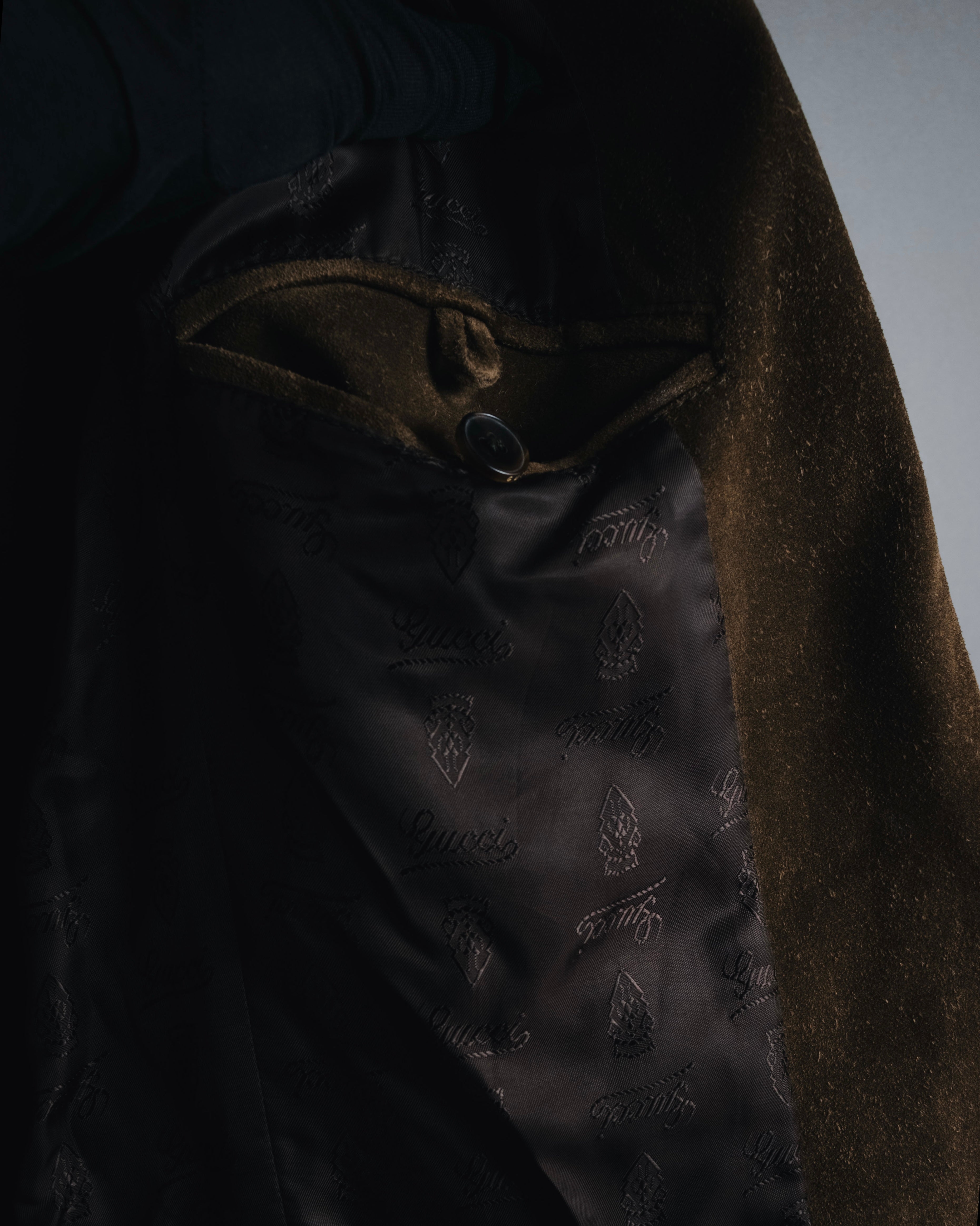 "GUCCI"Mid 2000s suede & smooth leather combination tailored jacket