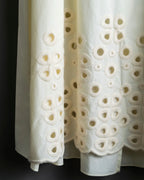 "FENDI" hole pattern and tack designed skirt