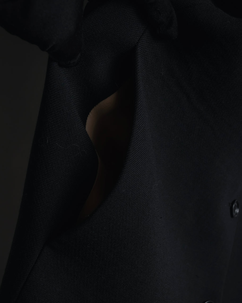 Abrigo de lana de sastrería minimalista de los años 90-00 de Dolce & Gabbana