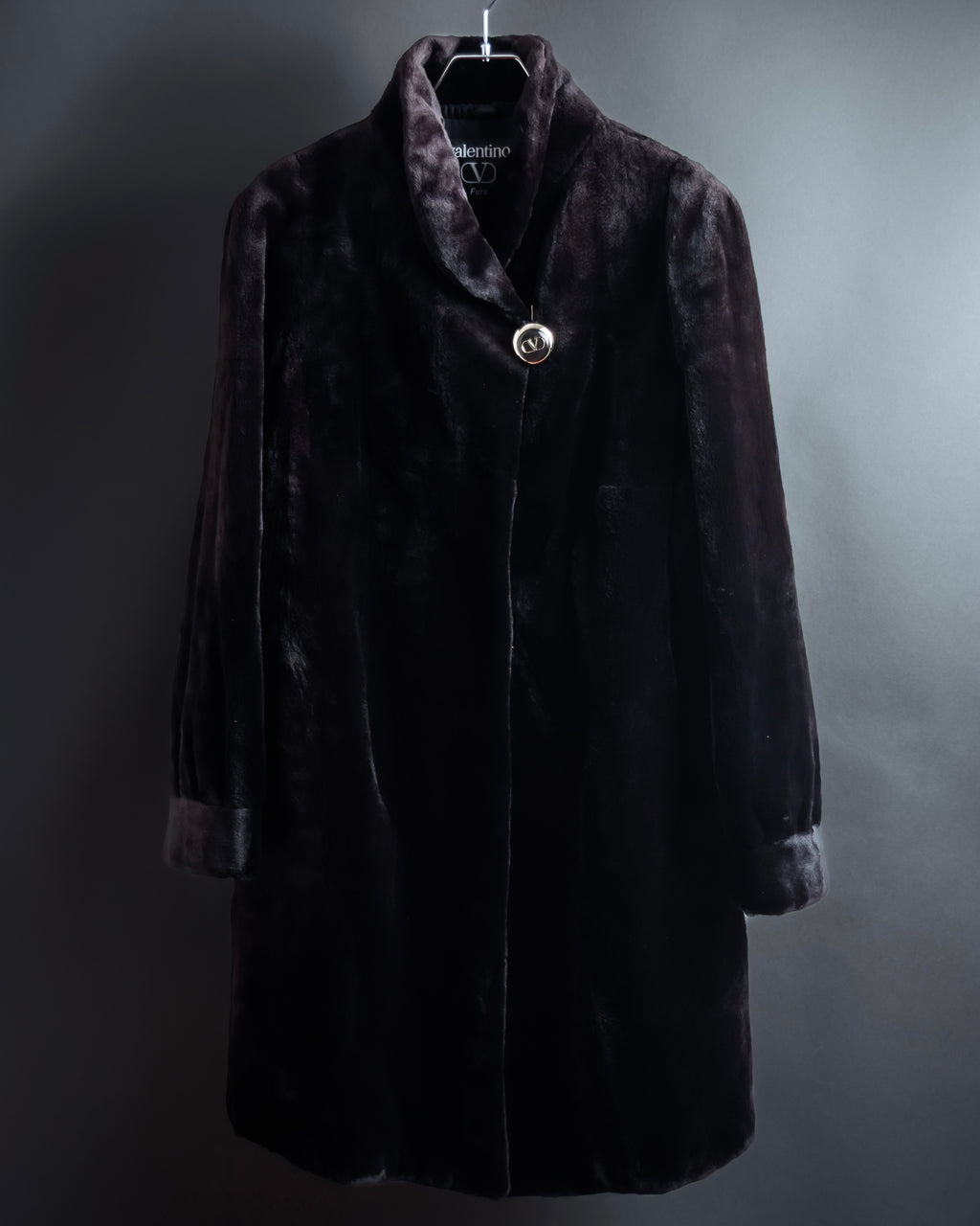 -SPECIAL- “VALENTINO” 1988–1992 SAGA Mink Shawl Collar Coat