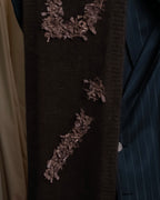 "Christian Dior  Patchwork logo detail fringe long muffler