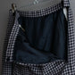 "Christian Dior" Houndstooth pattern wool cropped pleats skirt