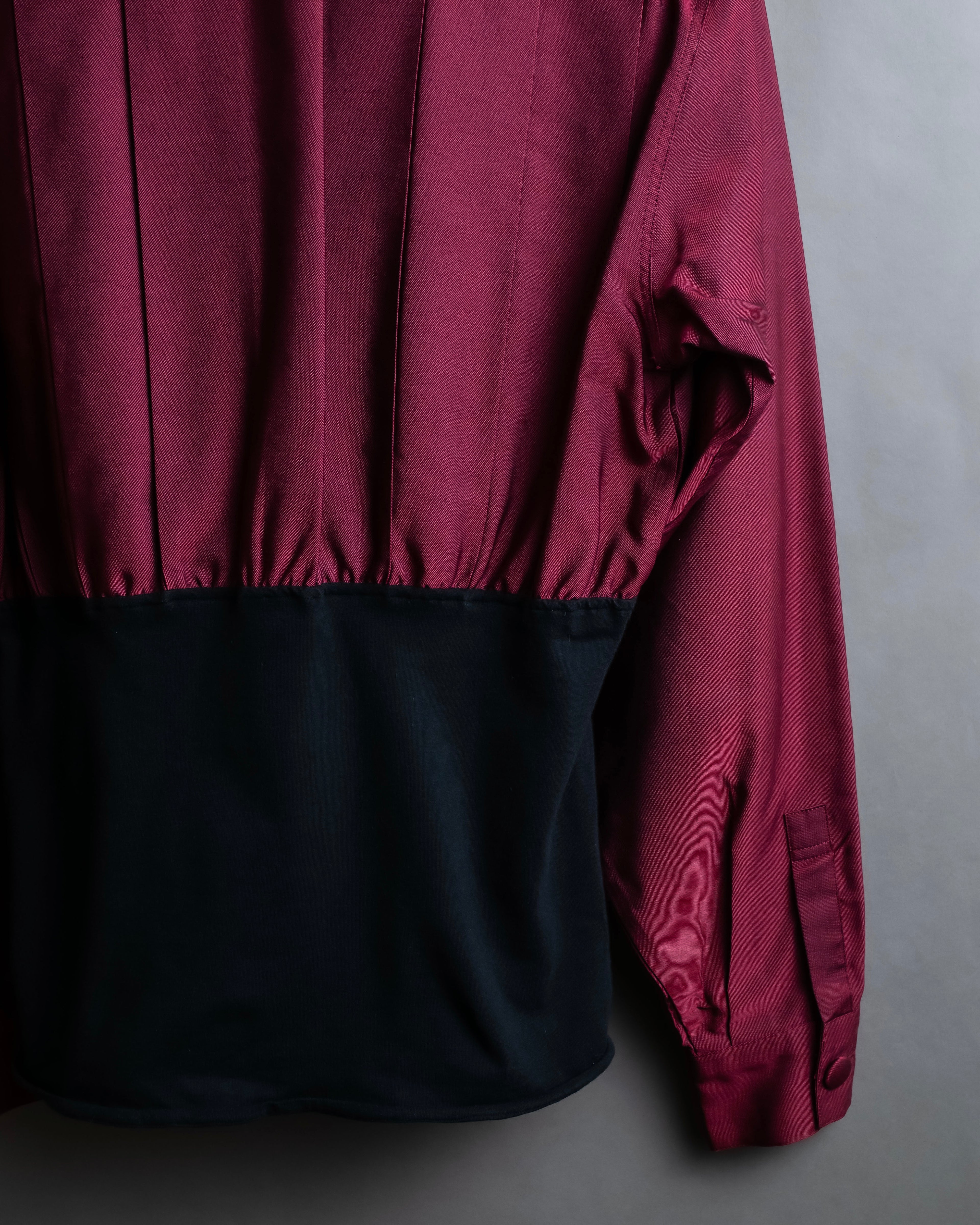 "JEAN PAUL GAULTIER FEMME"
 Waist different material switching design shirt