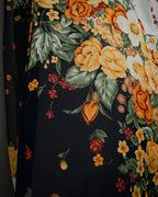 “Christian Dior” 80’s–90’s Botanical silk floral scarf