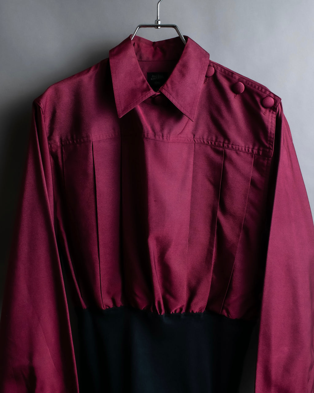 "JEAN PAUL GAULTIER FEMME"
 Waist different material switching design shirt