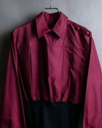 "JEAN PAUL GAULTIER FEMME"
 Waist different material switching design shirt