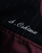 "BALENCIAGA" Chalk stripe pattern long silhouette set up