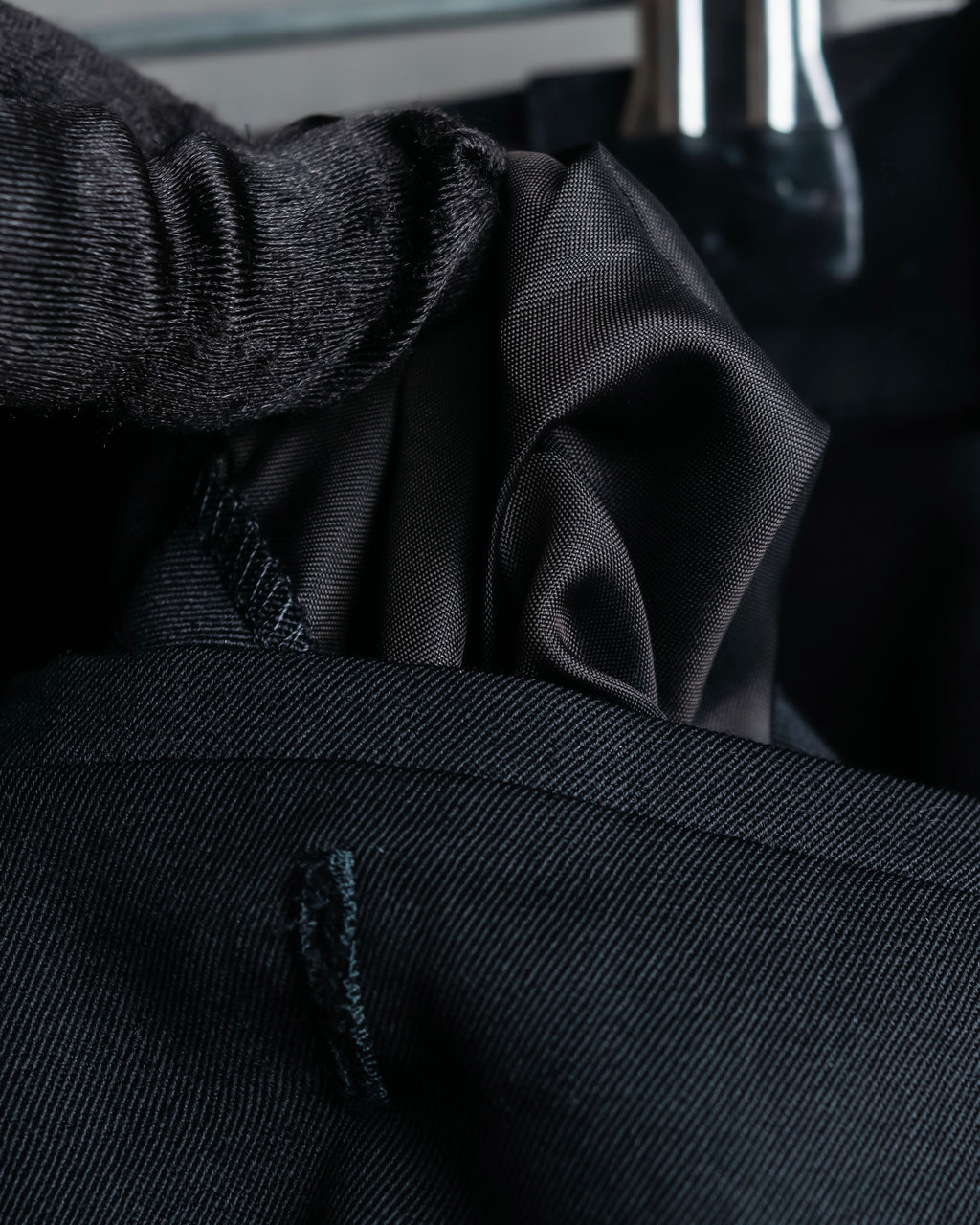 "Chloe" Oversized wool matte black set up