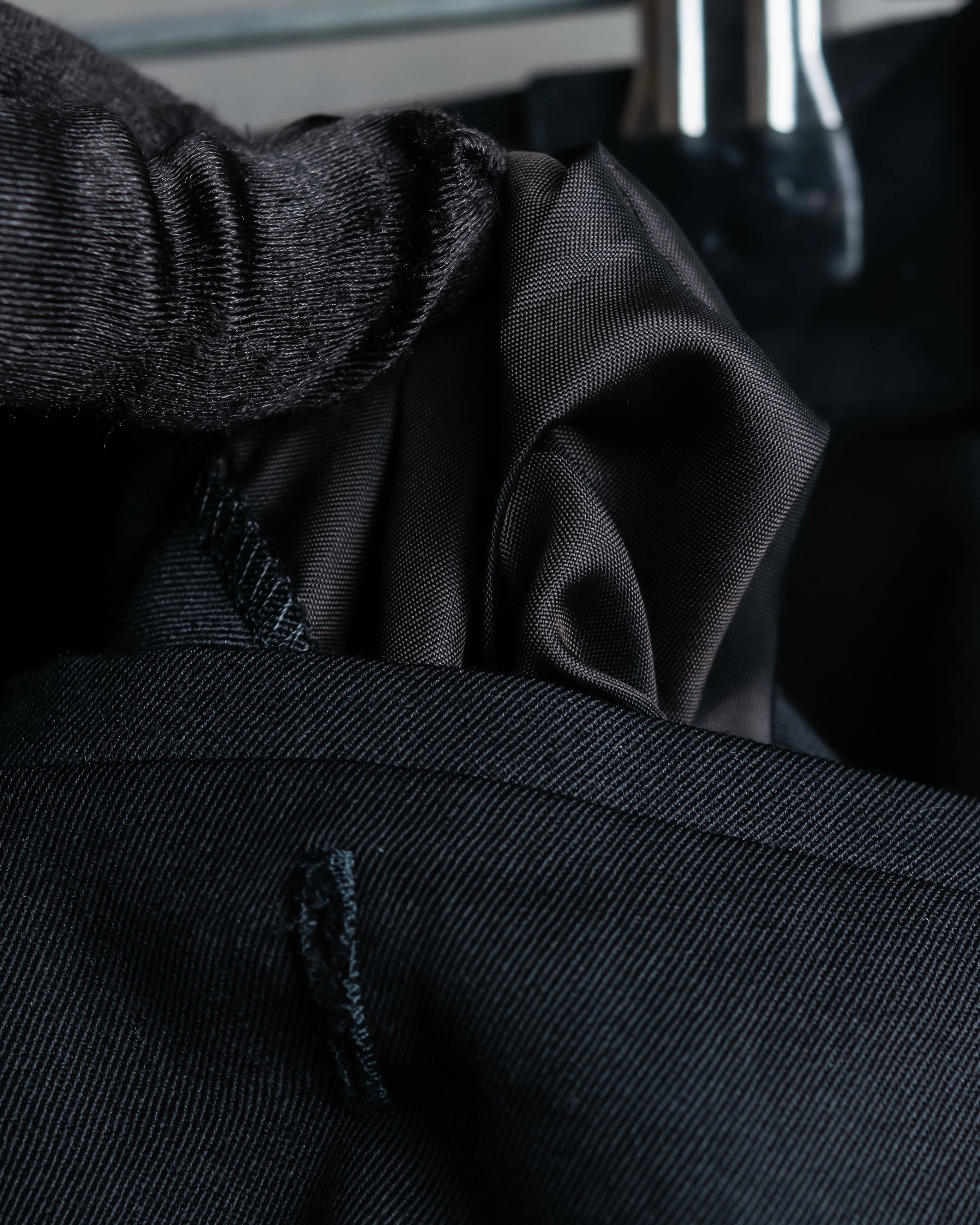 "Chloe" Oversized wool matte black set up